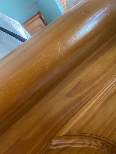 Solid wooden bed king size