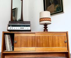 Vintage Retro Mid Century Teak Scandinavian Sideboard/Record Cabinet/TV Unit