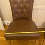 Westbury Rustic Oak Uph Chair - Tan Faux Leather (Pair) Image 3