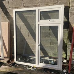 White triple glazed window painted black outside perfect working order 1360 wide 1580 high