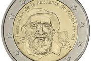 France 2 Euro Commemorative Coin 2012 - 100th Anniversary of Abbe Pierre s Birth. Uncirculated.
