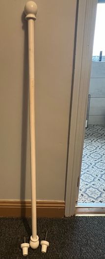 Ring Top Lined Curtains & Wooden Curtain pole