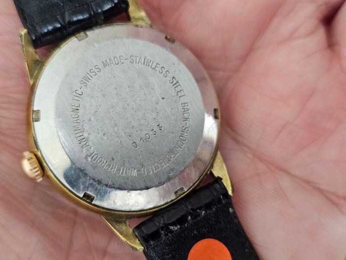 Vintage Swiss Made Ajax Incabloc Swiss Watch Gold Plated 1960s