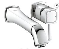 GROHE 19930000 Grandera 2-Hole Basin Tap, Wall-Mounted, 234 mm