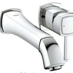 GROHE 19930000 Grandera 2-Hole Basin Tap, Wall-Mounted, 234 mm