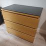 Wooden Chest of drawers with glass top Image 2