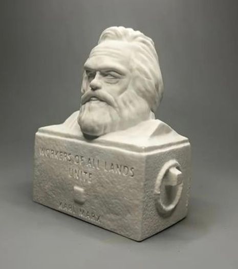 Bust of Karl marx ,tombstone.