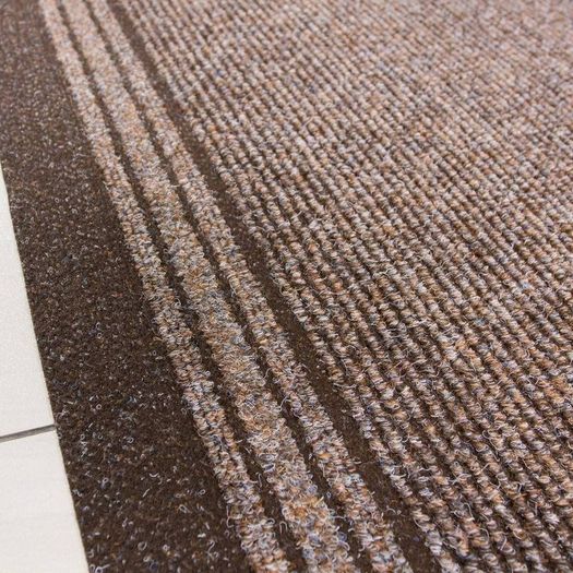 Brown Rubber Backed Very Long Hallway Hall Runner Narrow Rugs Custom Length - Sold and Priced Per Foot