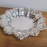 Vintage English silver plate Ornate  Floral Serving Dish Tray Image 4