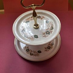 Irish Arklow Pottery Studio Kraft Cake Stand  1970's  Wicklow