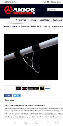 Akios endurance twin tip Beach rod
