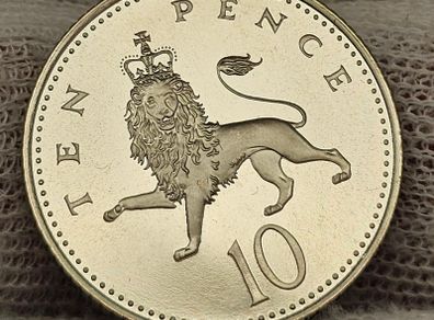 Great Britain 1997 Proof 10 Pence Coin Perfect