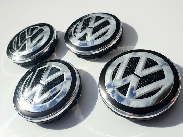 Set/4 x NEW STYLE 56mm VW wheel caps Volkswagen cap hub  6CD601171