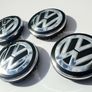 Set/4 x NEW STYLE 56mm VW wheel caps Volkswagen cap hub  6CD601171 Image 3