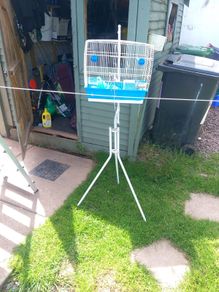 bird cage and stand