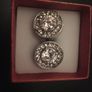 Silver/Diamonique Cufflinks Image 2