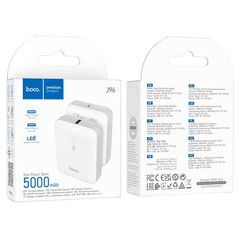 Hoco J96 Strider LED Indicator Mini Power Bank 5000 mAh White