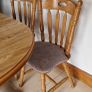 Round Wooden Extendable Table and chairs Image 4