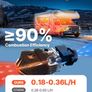 Diesel Air Heater, 12-24V 5-8KW, Fast Heating Diesel Parking Heater with Remote Control and Black LCD Switch, Low Noise, Pre-Heating Function, for RV, Truck, Camper, Van, Boat and Trailer Image 2