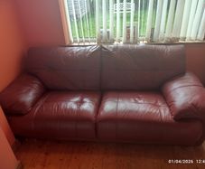 Large leather sofa