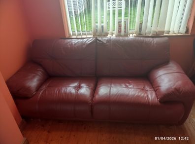 Large leather sofa