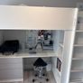 Bunk bed with desk, wardrobe and mattress Image 2