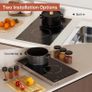 Brand New Plug in Two Burner Glass Hob Matte Black. Image 2