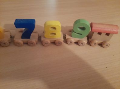Wooden train display
