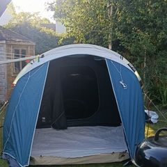QUECHUA  4-person camping tent, Arpenaz 4.1, Fresh & Black