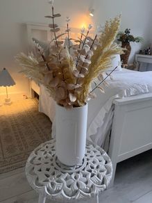 modern vase with grasses
