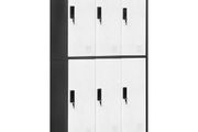 Locker Cabinet Anthracite and White 90x45x180 cm Steel