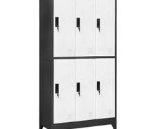 Locker Cabinet Anthracite and White 90x45x180 cm Steel