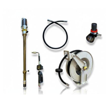 Oil Dispensing Pump with Retractable Reel - Metered