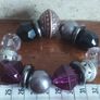 Vintage bracelet with purple beads. Image 7