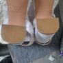 Pearl Bridal Block Heeled Sandals Ivory Size 5 Image 4