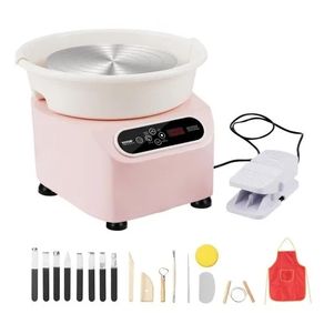 Pottery Wheel, 11 inch Pottery Forming Machine, 350W Electric Wheel for Pottery with Foot Pedal and LCD Touch Screen,
