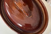 Vintage- Antique style Pearson's of Chesterfield Oval Treacle Glazed Lidded casserole dish