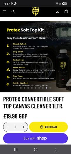Convertible Canvas Soft Top Cleaner