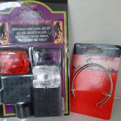 new vintage cycle light set and cycle trousers clips