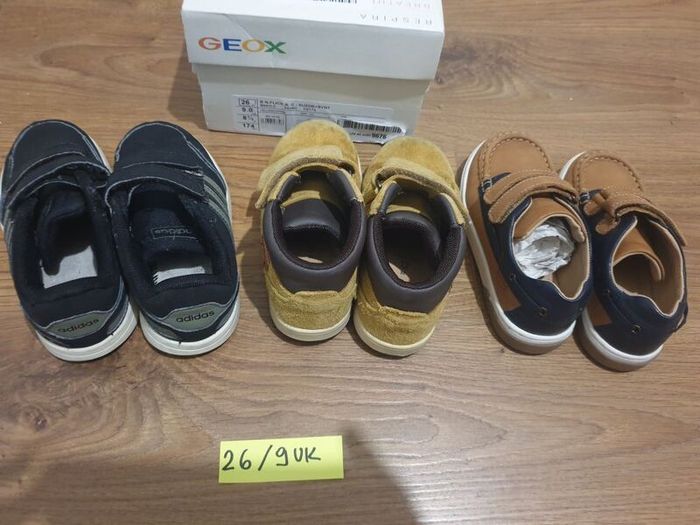 boys shoes 26/ 9uk geox adidas