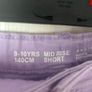 Girls Purple Denim Shorts Age 9-10 Image 3