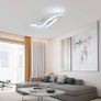 LED Ceiling Light, White Ceiling Lamp 18W, Creative Modern Fitting Ceiling Lighting Future for Living Room Kitchen Bedroom, Cold White Light 6500K, Long 52cm Image 2