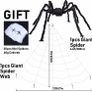 Giant Spider 6.6ft - 200cm, Spider Web 23ft - 700cm, 30pcs Plastic Spiders, 40g Cobweb - Halloween Decorations Triangular Cobweb for Indoor Outdoor Home Yard Image 2