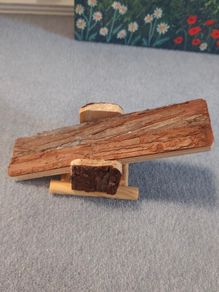 Hamster wooden swing + saucer wheel