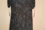 JIGSAW silk black floral dress UK 12