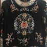 ASOS Black Embroidered Satin Effect Mini Dress - Size 8 Image 6