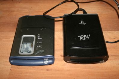Iomega Zip 750 MB and Iomega REV Drive