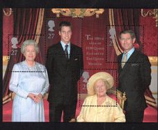 2000 Great Britain HM Queen Elizabeth The Queen Mother 100th Birthday Commemorative Stamps Miniature Sheet Mint Never Hinged (MNH)