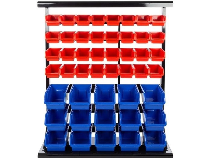47 Bin Storage Rack With Small + Large Lin Bins / Boxes