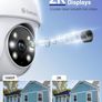 2K Security Camera Outdoor, 360 degree CCTV Camera, Home Security WiFi Camera with Color Night Vision, Pan-Tilt View, App Notification, 2-Way Audio Y4 Image 5